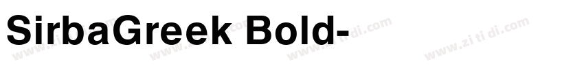 SirbaGreek Bold字体转换